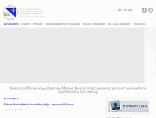 Tablet Screenshot of matica-bih.org